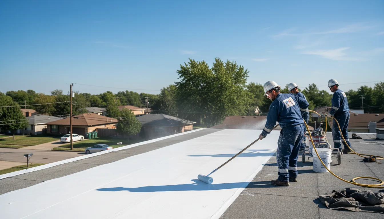 Commercial roof coating in Pandora, TX near me